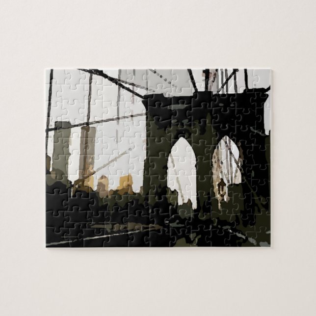 Pop Art Brooklyn Bridge Jigsaw Puzzle (Horizontal)