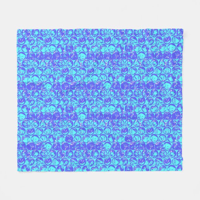 Pop art bubble wrap fleece blanket (Front (Horizontal))