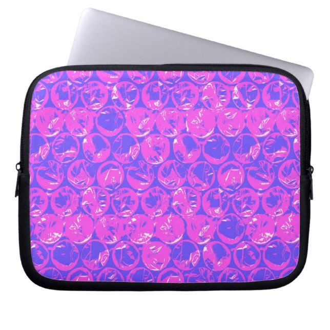 Pop art bubble wrap laptop sleeve (Front)