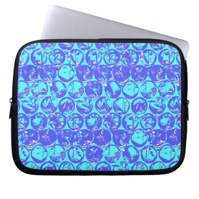 Pop art bubble wrap laptop sleeve (Front)