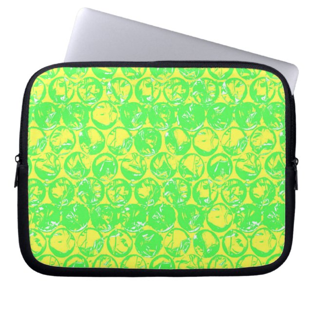 Pop art bubble wrap laptop sleeve (Front)