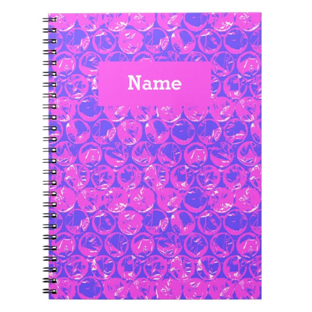 Pop art bubble wrap notebook (Front)