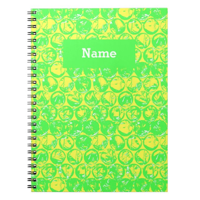 Pop art bubble wrap notebook (Front)