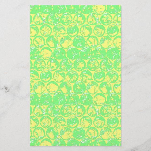 Pop art bubble wrap stationery (Front)