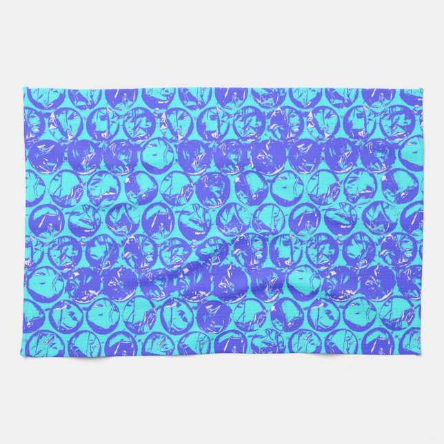 Pop art bubble wrap tea towel (Horizontal)