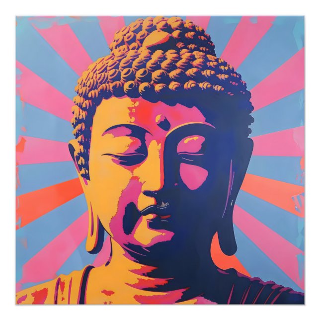Pop Art Buddha Photo Print (Front)