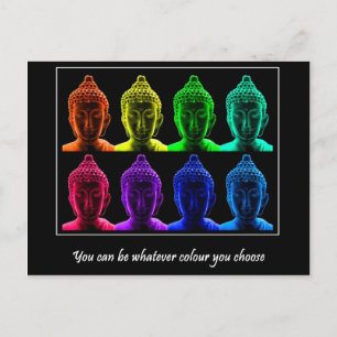 Pop art buddha postcard