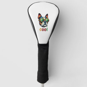 Pop Art Bulldog With Goggles Golf Head Cover