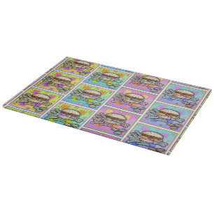 POP ART BURGER (Hamburger) Cutting Board