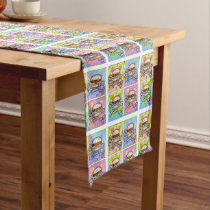 POP ART BURGER (Hamburger) Short Table Runner