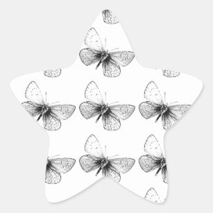Pop Art Butterfly Star Sticker