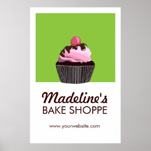 Pop Art Cake Custom Bakery Business Poster