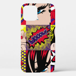 Pop art Card Illustrationart,pop,beautiful,comic,d iPhone 12 Case