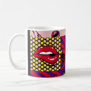 Pop art Card Illustrationpattern,art,comic,pop,ret Coffee Mug
