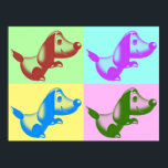 Pop Art Cartoon Dog Poster<br><div class="desc">Pop Art Cartoon Dog Poster</div>