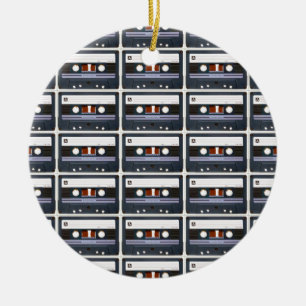 Pop Art Cassette Ceramic Ornament