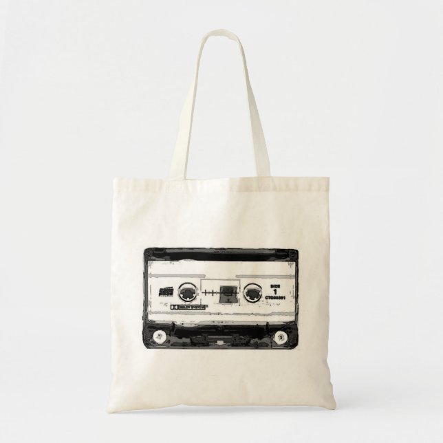 Pop Art Cassette Tote Bag (Front)