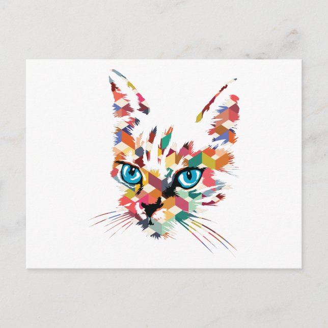 POP ART CAT POSTCARD (Front)