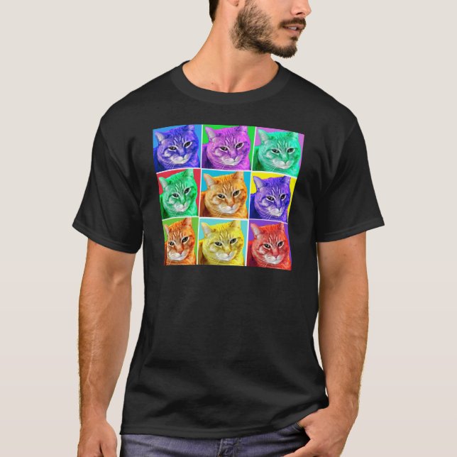Pop Art Cat T-Shirt (Front)