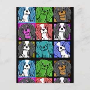 Pop Art Cavalier King Charles Spaniel Postcard