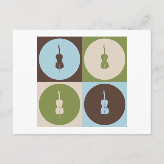 Pop Art Cello Postcard (Front)