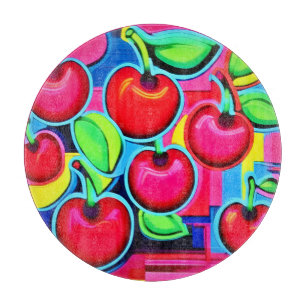 Pop Art Cherry Burst Cutting Board