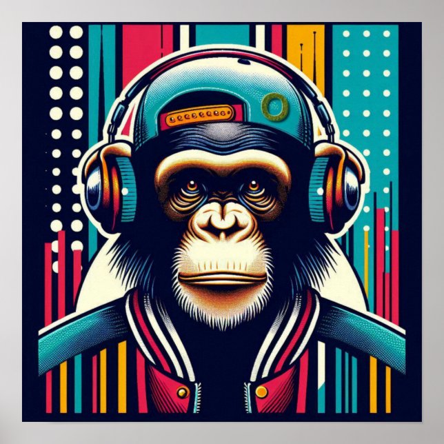 POP-ART CHIMPANZEE 2 POSTER (Front)