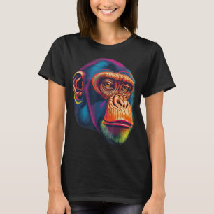 Pop Art Chimpanzee Chimp Animal Monkey Face Ape Mo T-Shirt