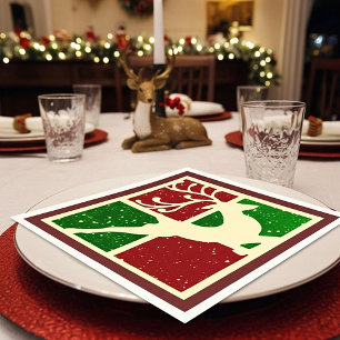 Pop art Christmas deer Napkin