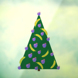 Pop Art Christmas Tree with Apples and Bananas