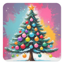 Pop Art Christmas with Splashes of Colours