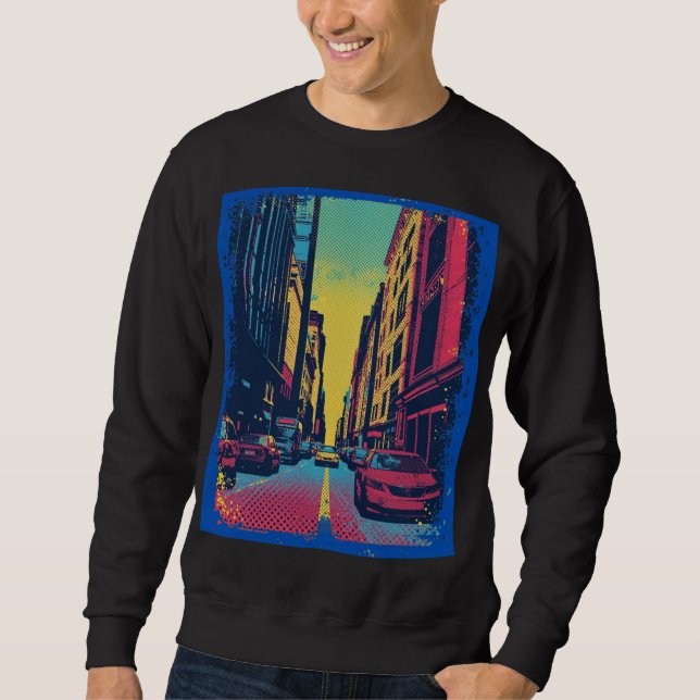 Pop Art City Vibes T-Shirt Sweatshirt (Front)