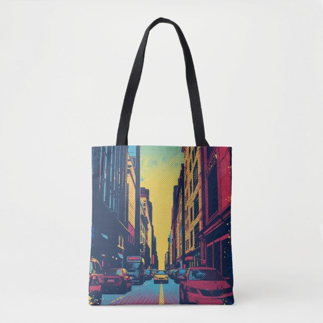 Pop Art City Vibes Tote Bag (Front)