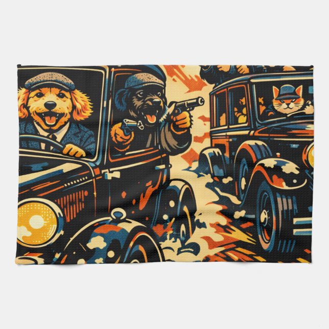 Pop Art Cockapoo gift home decor Tea Towel (Horizontal)