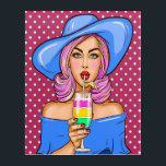 Pop Art Cocktail Chill Acrylic Wall Art<br><div class="desc">I have several versions of this and other fabulous Pop Art Women and Men on my Collections and on the way. I can imagine this throughout a sleek contemporary room or corporate building, as well as a more rustic setting. Please see my Art Category as well as several of my...</div>