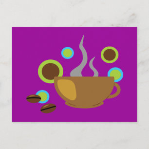 Pop Art Coffee Postcard