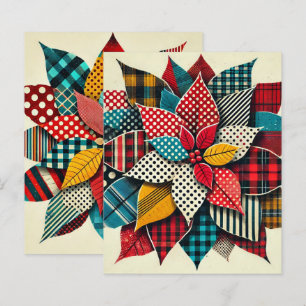 Pop Art Collage Poinsettia Scrapbook Paper