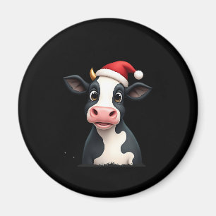 Pop Art Colorful Cow Christmas T-Shirt (1) Magnet