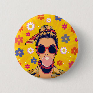 Pop Art Colorful Modern Art Vibrant 6 Cm Round Badge