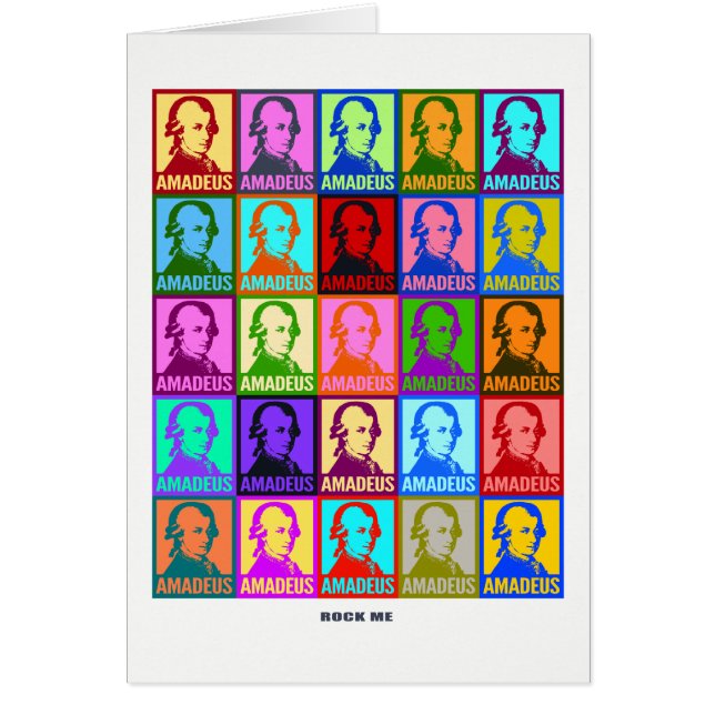 Pop Art Colourful Amadeus | Mozart Rock Me (Front)
