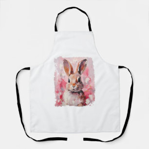 Pop Art Colourful Bunny Rabbit Pink Apron