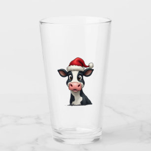 Pop Art Colourful Cow Christmas T-Shirt (2) Glass