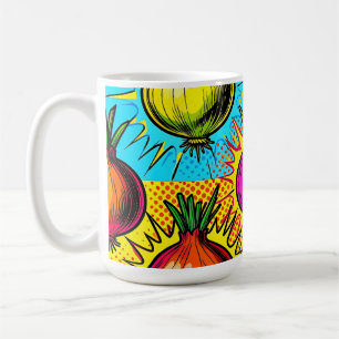 Pop Art Colourful Onions Coffee Mug
