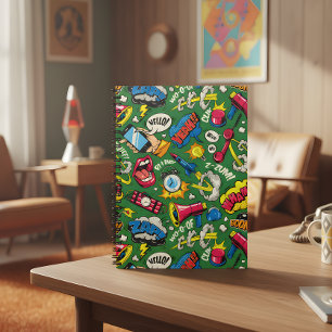 Pop Art Colourful Pattern - Retro Comic Explosion Notebook