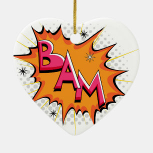 Pop Art Comic Bam! Ceramic Ornament