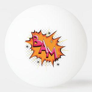 Pop Art Comic Bam! Ping Pong Ball