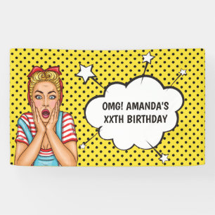 Pop Art Comic Birthday Party Banner