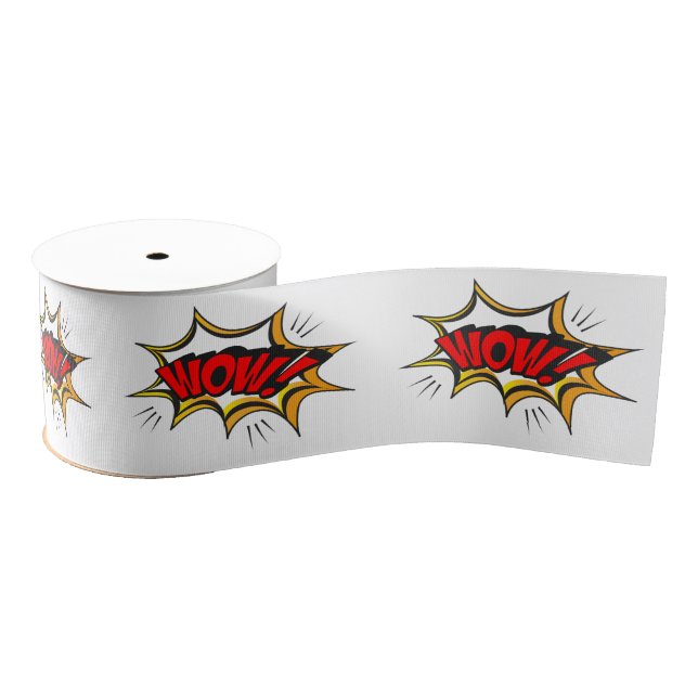Pop Art Comic Birthday Party Grosgrain Ribbon (Spool)