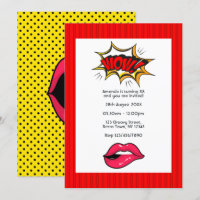 Pop Art Comic Birthday Party Invitation