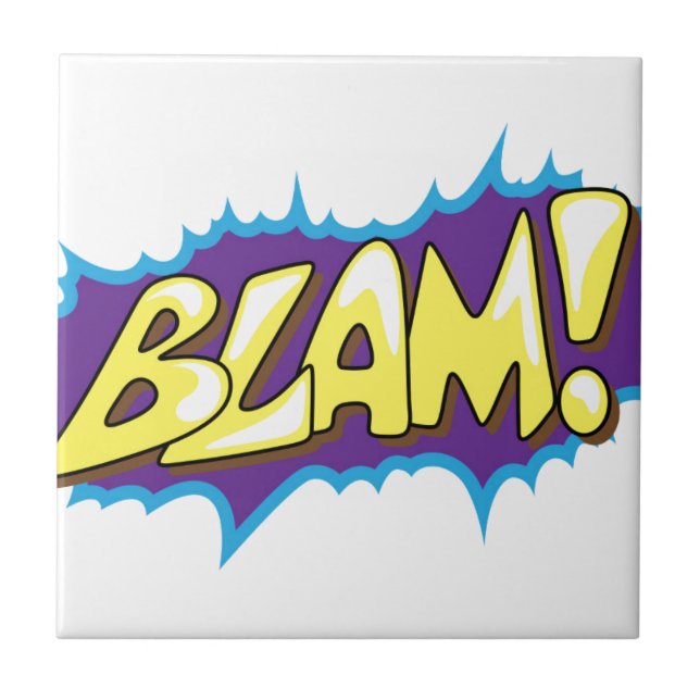 Pop Art Comic Blam! Ceramic Tile (Front)
